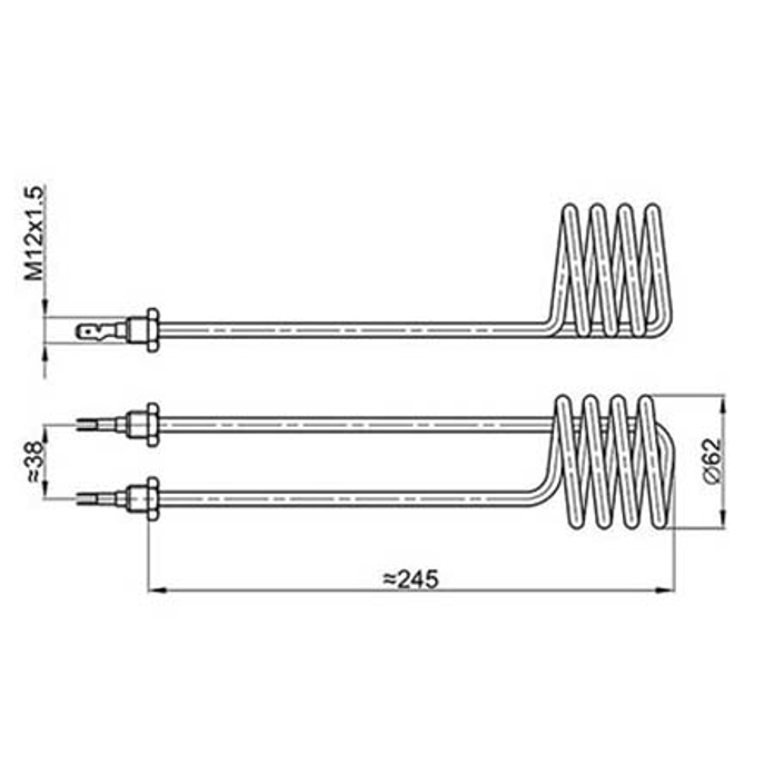 Slika Grejač bojlera Termorad nm10 L (1132) 2000 W